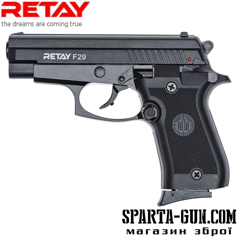 Пістолет стартовий Retay F29 кал. 9 мм. Колір - Black
