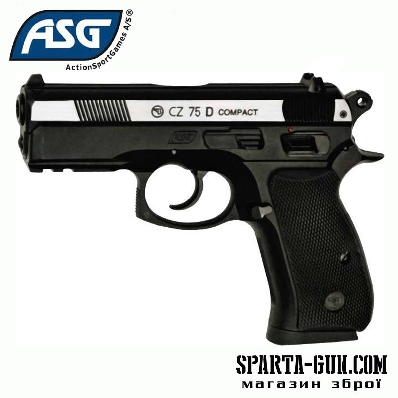 Пістолет пневматичний ASG CZ 75D Compact Nickel BB кал. 4.5 мм