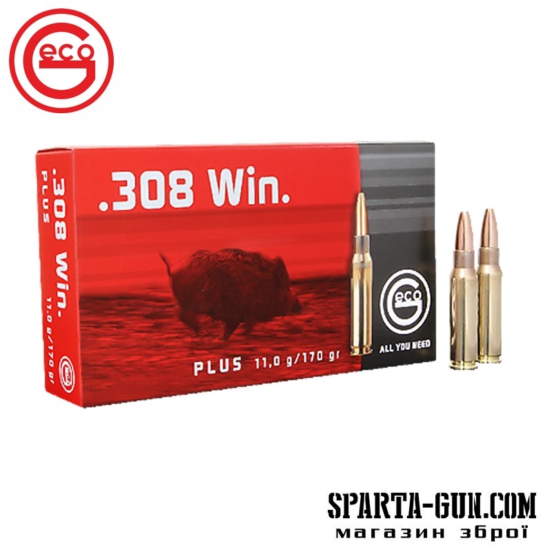Патрон GECO кал.308 Win куля Plus маса 11 г