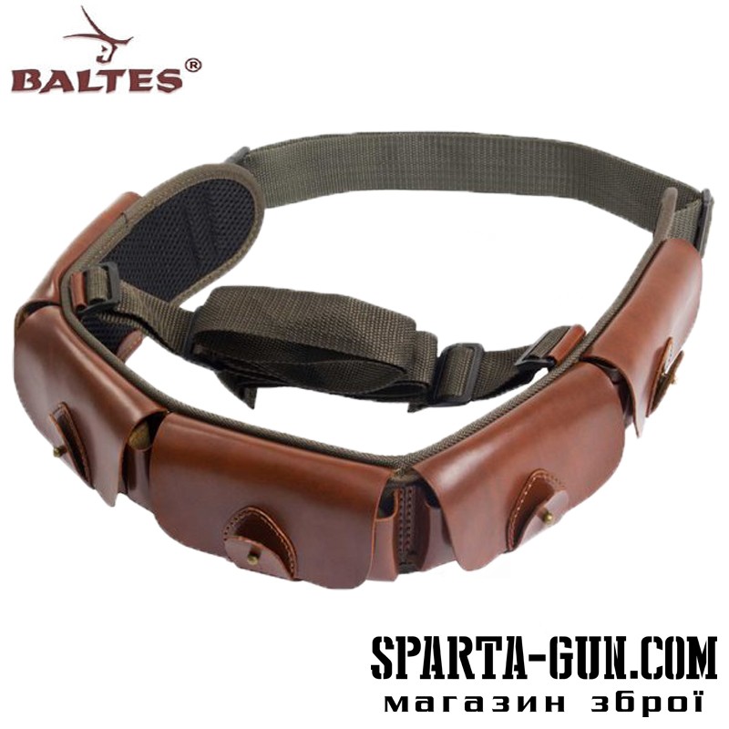 Патронташ синтетичний з клапанами, на 25 патронів, 12 калібру та розвантажувальної шлеей