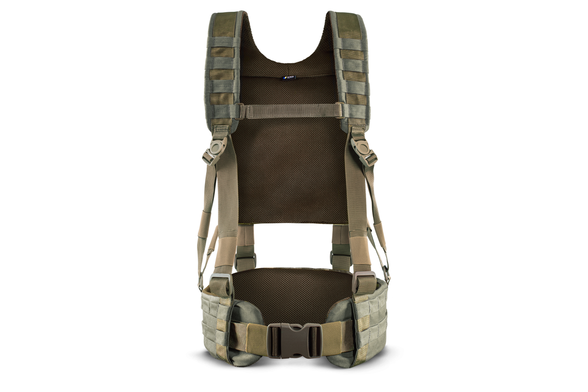 Ремінно плечова система U-WIN PRO посилена з багатофункційними лямками / розвантажувальна система РПС під балістичний пакет розмір 3 Cordura® 500 Ranger Green / Темна Олива