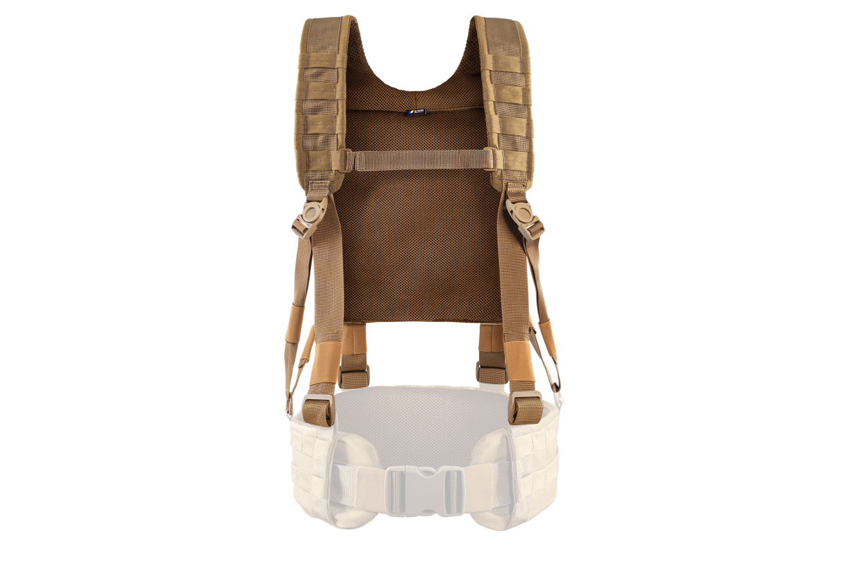 Лямки багатофункційні / плечова система під РПС серії PRO з системою Molle та евакуаційною ручкою Cordura® 500 Coyote