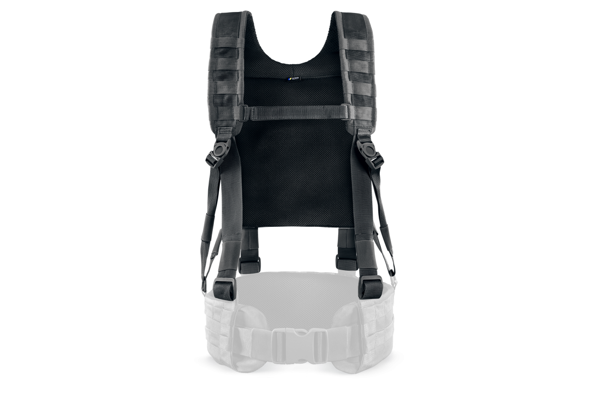 Лямки багатофункційні / плечова система під РПС серії PRO з системою Molle та евакуаційною ручкою Cordura® 500 Black