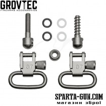 Набір антабок GrovTec 2.5 см з монтажними гвинтами/нікельовані