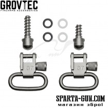 Набір антабок GrovTec 2.5 см з монтажними гвинтами для дерева/нікельовані