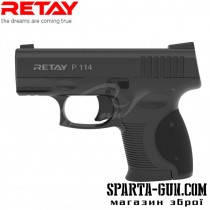 Пістолет стартовий Retay P114 кал. 9 мм. Колір - black.
