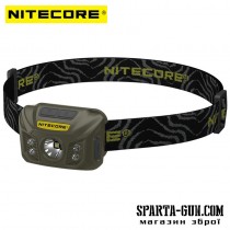 Ліхтар налобний Nitecore NU30 (Сree XP-G2 S3, 400 люмен, 6 режимів, USB), Army Green