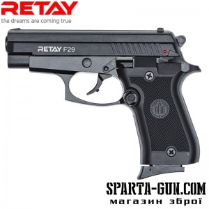 Пістолет стартовий Retay F29 кал. 9 мм. Колір - Black