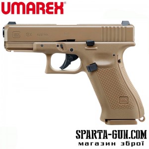 Пістолет пневматичний Umarex Glock19X Tan Blowback кал. 4.5 мм ВВ
