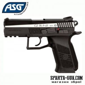  Пістолет пневматичний ASG CZ 75 P-07 Duty Nickel Blowback BB кал. 4.5 мм