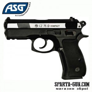 Пістолет пневматичний ASG CZ 75D Compact Nickel BB кал. 4.5 мм