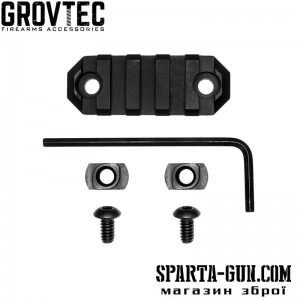 Планка GrovTec на базу кріплення M-LOK профіль Picatinny / Weaver 5 слотів