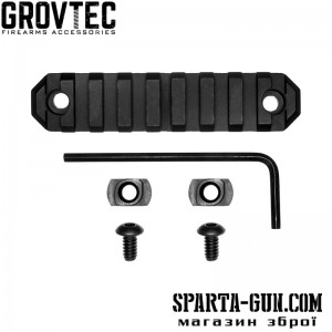Планка GrovTec на базу кріплення M-LOK профіль Picatinny / Weaver 9 слотів
