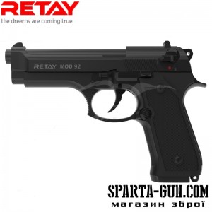 Пістолет стартовий Retay Mod.92 кал. 9 мм. Колір - black.