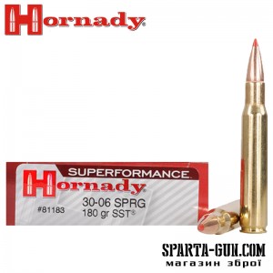 Патрон Hornady Superformance кал .30-06 куля SST маса 11.66 г