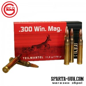 Патрон GECO кал.300 Win Mag куля TM маса 11 г