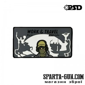 Патч «Work & Travel KYІV» в ПВХ