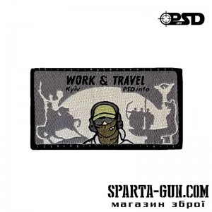 Патч «Work & Travel KYІV» ВИШИВКА