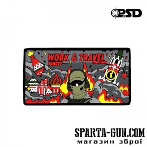 Патч «WORK&TRAVEL TARGET» в ПВХ PSDinfo®